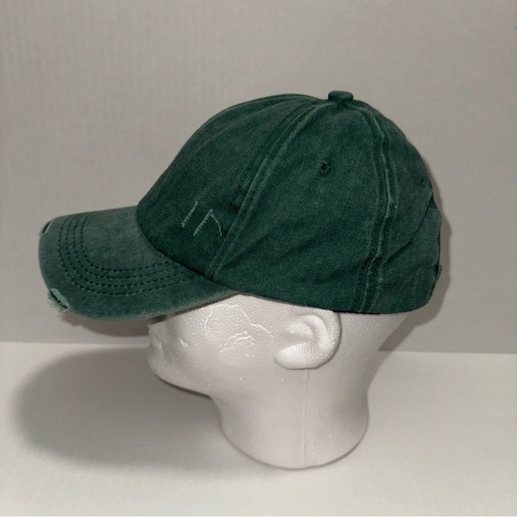 Distressed Sun Hat Wide Brim Adjustable Trucker - Picture 4 of 5